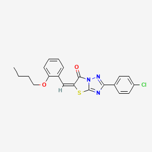 (5E)-5-(2-butoxybenzylidene)-2-(4-chlorophenyl)[1,3]thiazolo[3,2-b][1,2,4]triazol-6(5H)-one