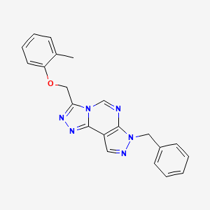 7-benzyl-3-[(2-methylphenoxy)methyl]-7H-pyrazolo[4,3-e][1,2,4]triazolo[4,3-c]pyrimidine