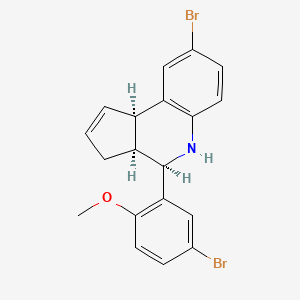 molecular formula C19H17Br2NO B15029190 (3aS,4R,9bR)-8-bromo-4-(5-bromo-2-methoxyphenyl)-3a,4,5,9b-tetrahydro-3H-cyclopenta[c]quinoline 