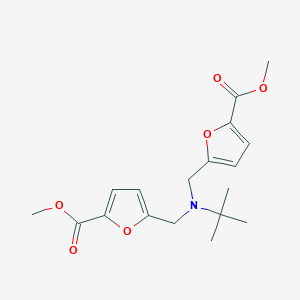 molecular formula C18H23NO6 B15029206 Dimethyl 5,5'-[(tert-butylimino)dimethanediyl]difuran-2-carboxylate 