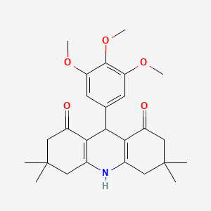 molecular formula C26H33NO5 B15029228 3,3,6,6-tetramethyl-9-(3,4,5-trimethoxyphenyl)-3,4,6,7,9,10-hexahydroacridine-1,8(2H,5H)-dione 