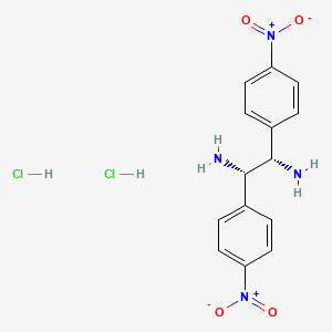 molecular formula C14H16Cl2N4O4 B1502923 (s,s)-1,2-Bis(4-nitrophenyl)-1,2-ethanediamine dihydrochloride CAS No. 1052707-07-9