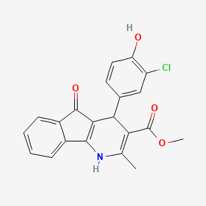 methyl 4-(3-chloro-4-hydroxyphenyl)-2-methyl-5-oxo-4,5-dihydro-1H-indeno[1,2-b]pyridine-3-carboxylate