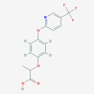molecular formula C15H12F3NO4 B150293 2-[2,3,5,6-Tetradeuterio-4-[5-(trifluoromethyl)pyridin-2-yl]oxyphenoxy]propanoic acid CAS No. 127893-33-8