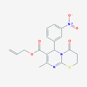 prop-2-en-1-yl 8-methyl-6-(3-nitrophenyl)-4-oxo-2H,3H,4H,6H-pyrimido[2,1-b][1,3]thiazine-7-carboxylate