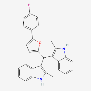 molecular formula C29H23FN2O B15029319 3,3'-{[5-(4-fluorophenyl)furan-2-yl]methanediyl}bis(2-methyl-1H-indole) 