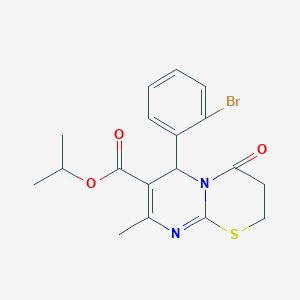 isopropyl 6-(2-bromophenyl)-8-methyl-4-oxo-3,4-dihydro-2H,6H-pyrimido[2,1-b][1,3]thiazine-7-carboxylate