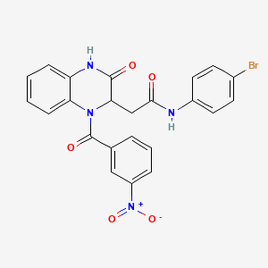 molecular formula C23H17BrN4O5 B15029353 N-(4-bromophenyl)-2-[1-(3-nitrobenzoyl)-3-oxo-2,4-dihydroquinoxalin-2-yl]acetamide 