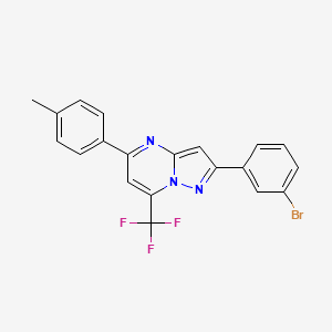 2-(3-Bromophenyl)-5-(4-methylphenyl)-7-(trifluoromethyl)pyrazolo[1,5-a]pyrimidine