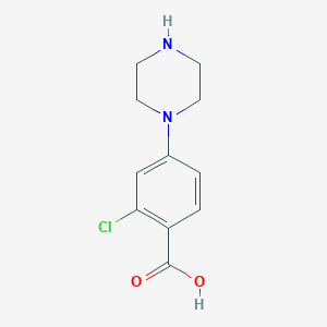 2-Chloro-4-piperazinobenzoic acid