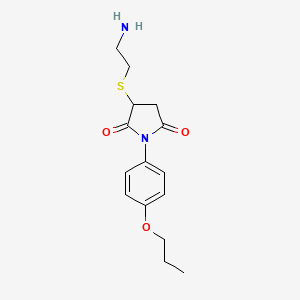 3-[(2-Aminoethyl)sulfanyl]-1-(4-propoxyphenyl)pyrrolidine-2,5-dione