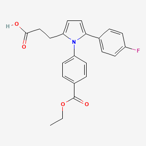 3-[1-(4-ethoxycarbonylphenyl)-5-(4-fluorophenyl)pyrrol-2-yl]propanoic Acid