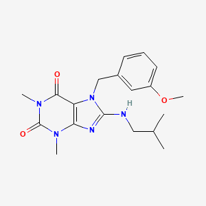 molecular formula C19H25N5O3 B15029500 7-(3-methoxybenzyl)-1,3-dimethyl-8-[(2-methylpropyl)amino]-3,7-dihydro-1H-purine-2,6-dione 