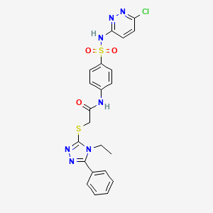 N-{4-[(6-chloropyridazin-3-yl)sulfamoyl]phenyl}-2-[(4-ethyl-5-phenyl-4H-1,2,4-triazol-3-yl)sulfanyl]acetamide