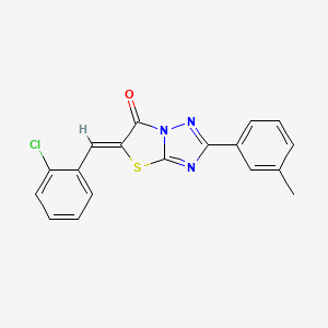 (5Z)-5-(2-chlorobenzylidene)-2-(3-methylphenyl)[1,3]thiazolo[3,2-b][1,2,4]triazol-6(5H)-one