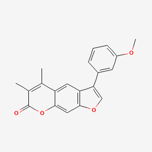 molecular formula C20H16O4 B15029586 3-(3-methoxyphenyl)-5,6-dimethyl-7H-furo[3,2-g]chromen-7-one 