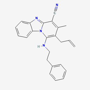 3-Methyl-1-[(2-phenylethyl)amino]-2-(prop-2-en-1-yl)pyrido[1,2-a]benzimidazole-4-carbonitrile