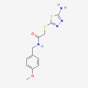 2-[(5-amino-1,3,4-thiadiazol-2-yl)sulfanyl]-N-[(4-methoxyphenyl)methyl]acetamide