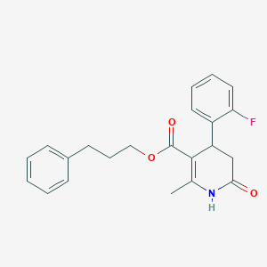 3-Phenylpropyl 4-(2-fluorophenyl)-2-methyl-6-oxo-1,4,5,6-tetrahydropyridine-3-carboxylate