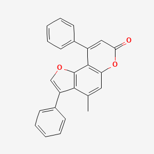 molecular formula C24H16O3 B15029670 4-methyl-3,9-diphenyl-7H-furo[2,3-f]chromen-7-one 