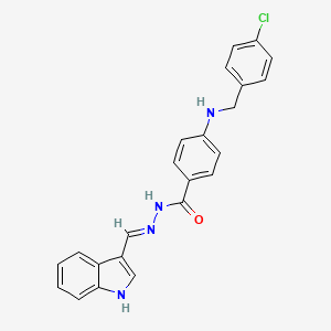 4-[(4-chlorobenzyl)amino]-N'-[(E)-1H-indol-3-ylmethylidene]benzohydrazide