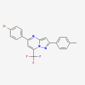 molecular formula C20H13BrF3N3 B15029735 5-(4-Bromophenyl)-2-(4-methylphenyl)-7-(trifluoromethyl)pyrazolo[1,5-a]pyrimidine 