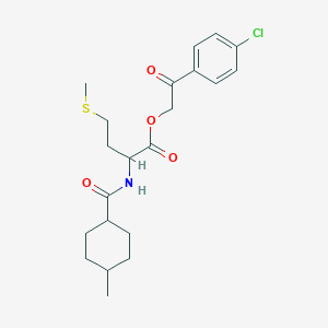 2-(4-chlorophenyl)-2-oxoethyl N-[(4-methylcyclohexyl)carbonyl]methioninate