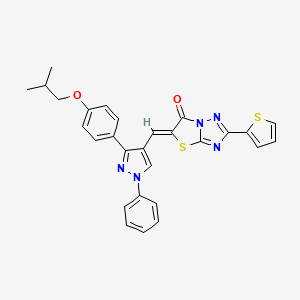 (5Z)-5-{[3-(4-Isobutoxyphenyl)-1-phenyl-1H-pyrazol-4-YL]methylene}-2-(2-thienyl)[1,3]thiazolo[3,2-B][1,2,4]triazol-6(5H)-one