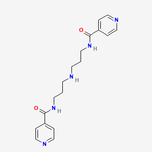 molecular formula C18H23N5O2 B15029797 N,N'-(iminodipropane-3,1-diyl)dipyridine-4-carboxamide 