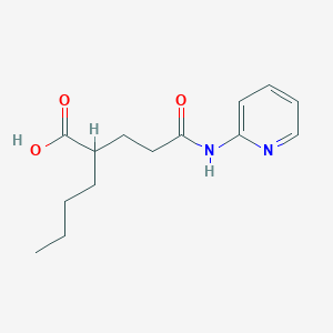 molecular formula C14H20N2O3 B15029836 2-[3-Oxo-3-(pyridin-2-ylamino)propyl]hexanoic acid 