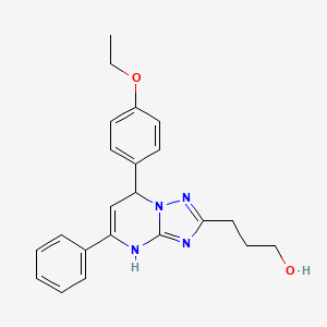 3-[7-(4-Ethoxyphenyl)-5-phenyl-4,7-dihydro[1,2,4]triazolo[1,5-a]pyrimidin-2-yl]propan-1-ol