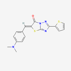 (5Z)-5-[4-(dimethylamino)benzylidene]-2-(thiophen-2-yl)[1,3]thiazolo[3,2-b][1,2,4]triazol-6(5H)-one