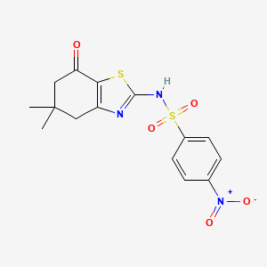 N-(5,5-dimethyl-7-oxo-4,5,6,7-tetrahydro-1,3-benzothiazol-2-yl)-4-nitrobenzenesulfonamide