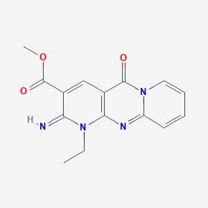 molecular formula C15H14N4O3 B15029893 methyl 7-ethyl-6-imino-2-oxo-1,7,9-triazatricyclo[8.4.0.03,8]tetradeca-3(8),4,9,11,13-pentaene-5-carboxylate CAS No. 510761-89-4