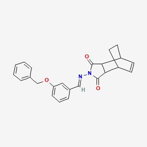 2-({(E)-[3-(benzyloxy)phenyl]methylidene}amino)-3a,4,7,7a-tetrahydro-1H-4,7-ethanoisoindole-1,3(2H)-dione