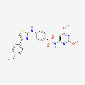 N-(2,6-dimethoxypyrimidin-4-yl)-4-{[4-(4-ethylphenyl)-1,3-thiazol-2-yl]amino}benzenesulfonamide