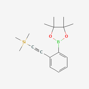 molecular formula C17H25BO2Si B1502994 Trimethyl((2-(4,4,5,5-tetramethyl-1,3,2-dioxaborolan-2-yl)phenyl)ethynyl)silane CAS No. 1218790-52-3