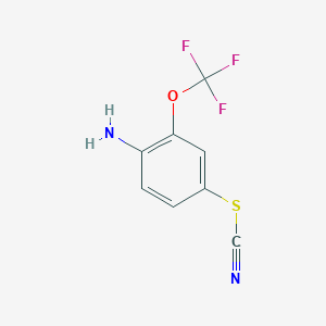 molecular formula C8H5F3N2OS B1502995 4-Thiocyanato-2-(trifluoromethoxy)aniline CAS No. 1133115-28-2