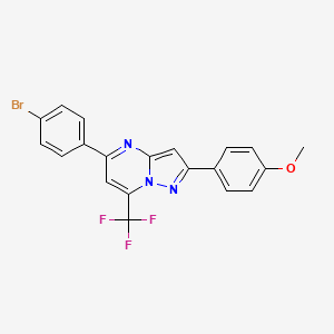 5-(4-Bromophenyl)-2-(4-methoxyphenyl)-7-(trifluoromethyl)pyrazolo[1,5-a]pyrimidine