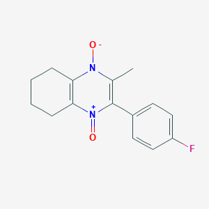 molecular formula C15H15FN2O2 B15029997 2-(4-Fluorophenyl)-3-methyl-5,6,7,8-tetrahydroquinoxaline 1,4-dioxide 