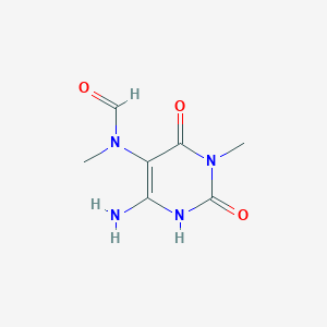 molecular formula C7H10N4O3 B015030 6-Amino-5-(N-formyl-N-methyl)-3-methyluracil CAS No. 55782-76-8