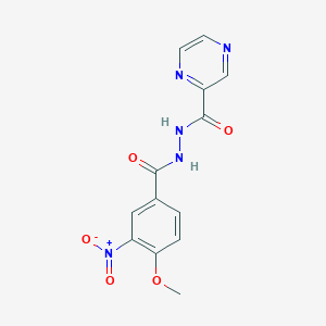 N'-(4-methoxy-3-nitrobenzoyl)pyrazine-2-carbohydrazide