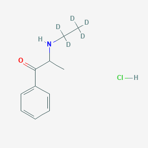 molecular formula C11H16ClNO B1503002 2-(Ethylamino)propiophenone-d5 Hydrochloride CAS No. 1189879-32-0