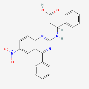 3-[(6-Nitro-4-phenylquinazolin-2-yl)amino]-3-phenylpropanoic acid