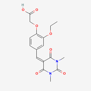 {4-[(1,3-dimethyl-2,4,6-trioxotetrahydropyrimidin-5(2H)-ylidene)methyl]-2-ethoxyphenoxy}acetic acid