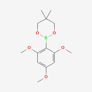 molecular formula C14H21BO5 B1503004 5,5-Dimethyl-2-(2,4,6-trimethoxyphenyl)-1,3,2-dioxaborinane CAS No. 335343-08-3