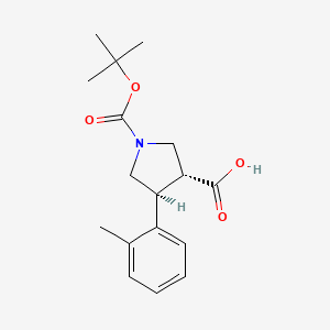 molecular formula C17H23NO4 B1503006 (3R,4S)-1-(tert-Butoxycarbonyl)-4-(o-tolyl)pyrrolidine-3-carboxylic acid CAS No. 957476-23-2