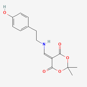 5-(([2-(4-Hydroxyphenyl)ethyl]amino)methylene)-2,2-dimethyl-1,3-dioxane-4,6-dione