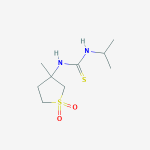 molecular formula C9H18N2O2S2 B15030078 3-Methyl-3-({[(methylethyl)amino]thioxomethyl}amino)thiolane-1,1-dione 