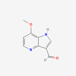 molecular formula C9H8N2O2 B1503009 7-methoxy-1H-pyrrolo[3,2-b]pyridine-3-carbaldehyde CAS No. 1190318-89-8